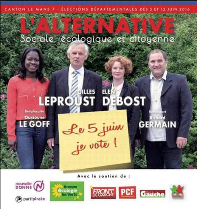 Canton Le Mans 7 :  Elen Debost (EELV) et Gilles Leproust (PCF) en tête du 1er tour