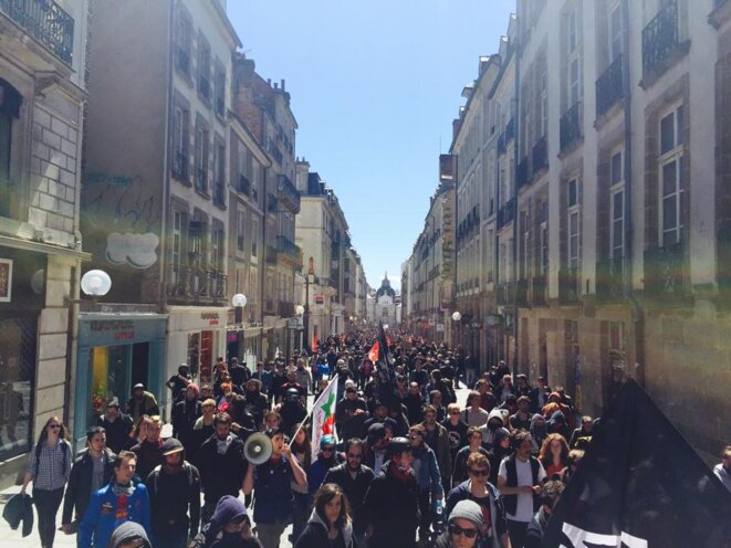Cortège du 1er mai à Rennes © (c) Assemblée générale de Rennes 2 Cortège du 1er mai à Rennes © (c) Assemblée générale de Rennes 2