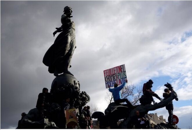 Place de la Nation, le 9 mars © Rachida El Azzouzi