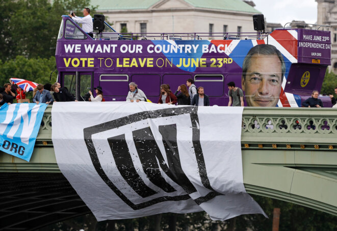 Partisans et opposants du maintien dans l'Union européenne, le 15 juin 2016 à Londres © Reuters