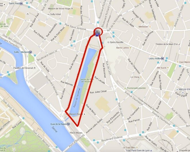 Le parcours décidé par le ministère de l'intérieur.