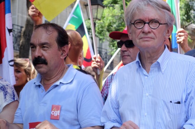 Philippe Martinez et Jean-Claude Mailly, manifestation contre la loi sur le travail, 23 juin 2016 © Rachida EL Azzouzi Philippe Martinez et Jean-Claude Mailly, manifestation contre la loi sur le travail, 23 juin 2016 © Rachida EL Azzouzi