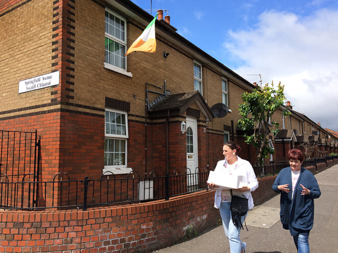 Dans le quartier catholique et nationaliste de Falls Road. © M.T. / Mediapart Dans le quartier catholique et nationaliste de Falls Road. © M.T. / Mediapart