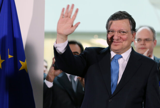 José Manuel Barroso le jour de son départ de la commission européenne, le 30 octobre 2014. © Reuters / François Lenoir.