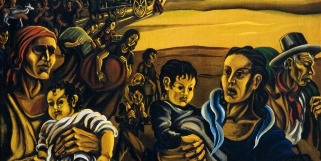 Hélios Gomez, Evacuation (détail) Hélios Gomez, Evacuation (détail)