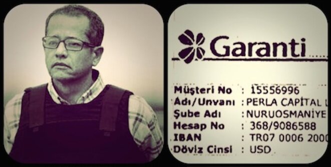 Jorge Milton Cifuentes Villa (à g.) ; un extrait bancaire de Perla Capital (à d.) © DR