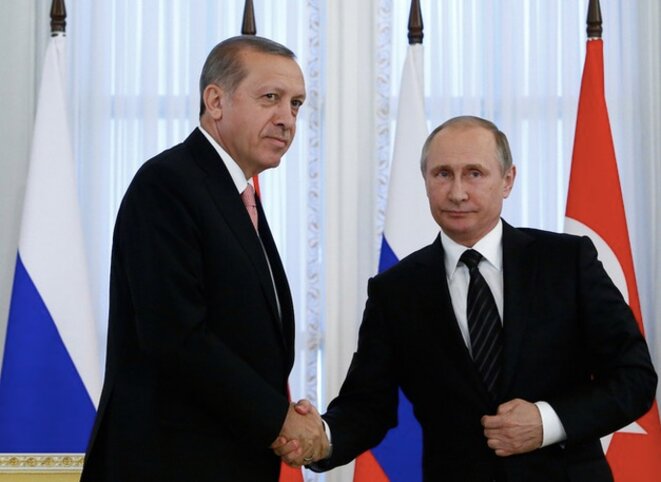 Erdogan et Poutine le 9 août à Saint-Pétersbourg. © Reuters / Sergei Karpukhin Erdogan et Poutine le 9 août à Saint-Pétersbourg. © Reuters / Sergei Karpukhin