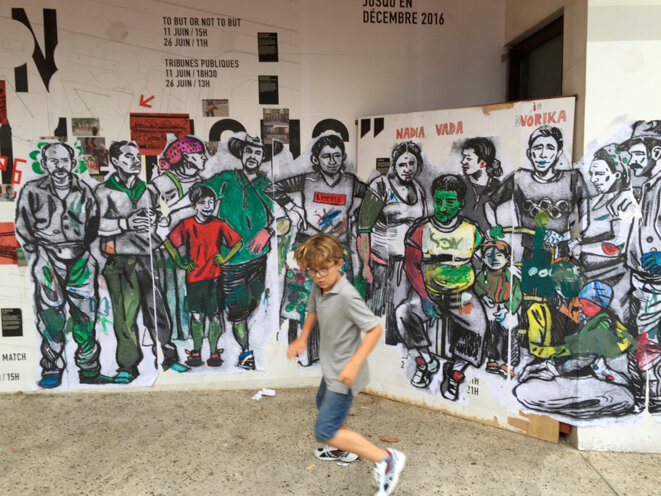 Fresque de Damien Roudeau - Montreuil 19 août 2016 © Gilles Walusinski Fresque de Damien Roudeau - Montreuil 19 août 2016 © Gilles Walusinski