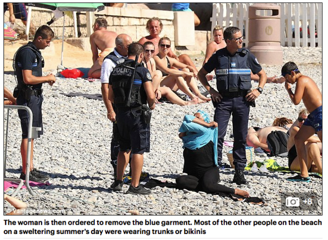 L'une des images publiées dans le Daily Mail, à Nice le 23 août.