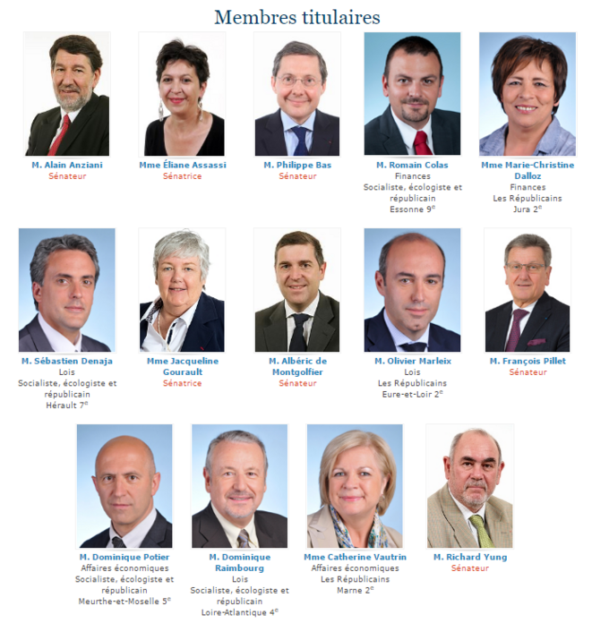 Les membres de la commission mixte paritaire chargée du projet de loi SAPIN 2