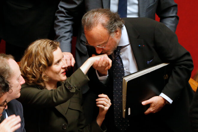 Nathalie Kosciusko-Morizet et Olivier Dassault à l’Assemblée nationale, en janvier 2016.
