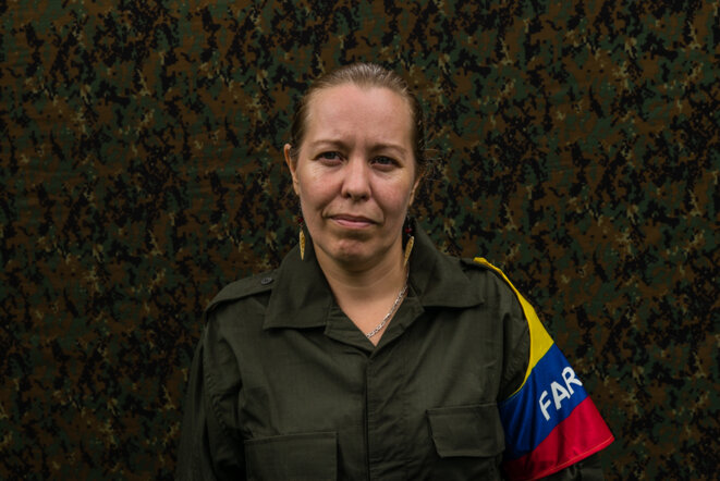 Audrey, dite Nathalie Mistral, depuis quinze ans chez les Farc. © Federico Rios Audrey, dite Nathalie Mistral, depuis quinze ans chez les Farc. © Federico Rios