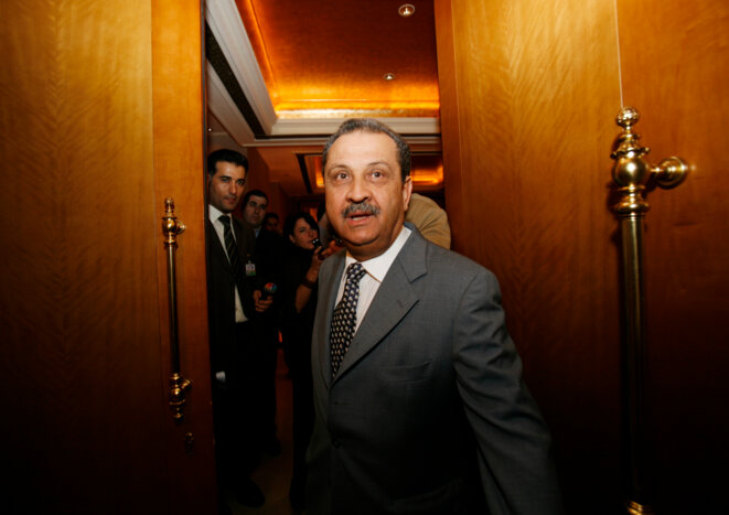 Choukri Ghanem, en décembre 2007, alors ministre du pétrole du gouvernement libyen. © Reuters