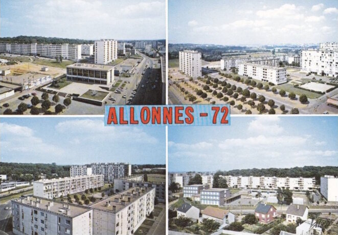 Carte postale d'Allonnes, début des années 1970 Carte postale d'Allonnes, début des années 1970