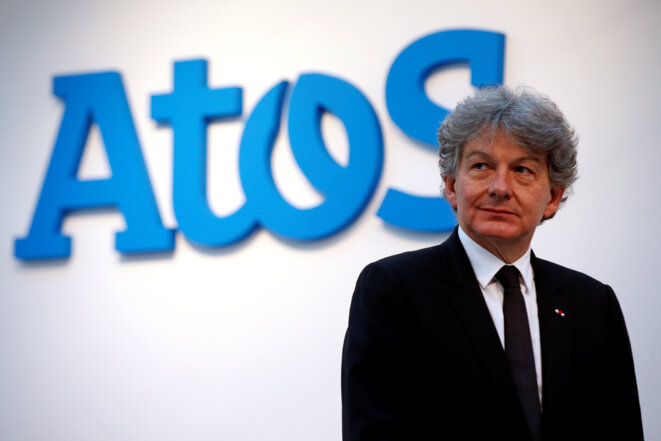 L'ancien ministre Thierry Breton, le 13 avril 2016, aujourd'hui PDG du géant Atos. © Reuters L'ancien ministre Thierry Breton, le 13 avril 2016, aujourd'hui PDG du géant Atos. © Reuters