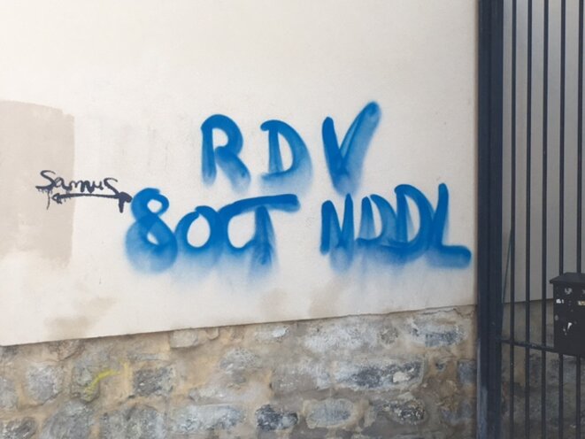 Tag à Paris, 5 octobre 2016 (JL). Tag à Paris, 5 octobre 2016 (JL).