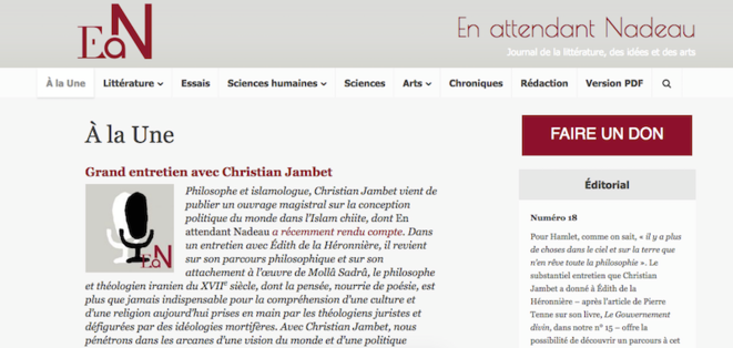 En attendant Nadeau: sommaire du numéro 18