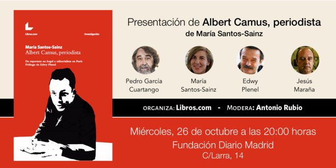 L'annonce du débat sur le livre à Madrid le 26 octobre L'annonce du débat sur le livre à Madrid le 26 octobre