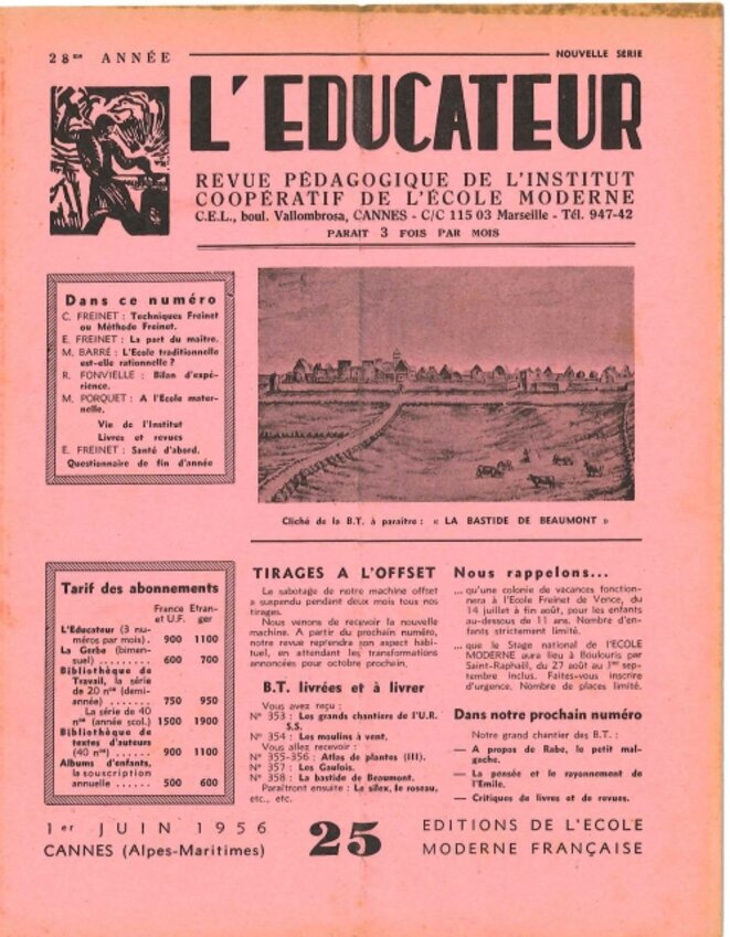 Technique Freinet ou méthode Freinet