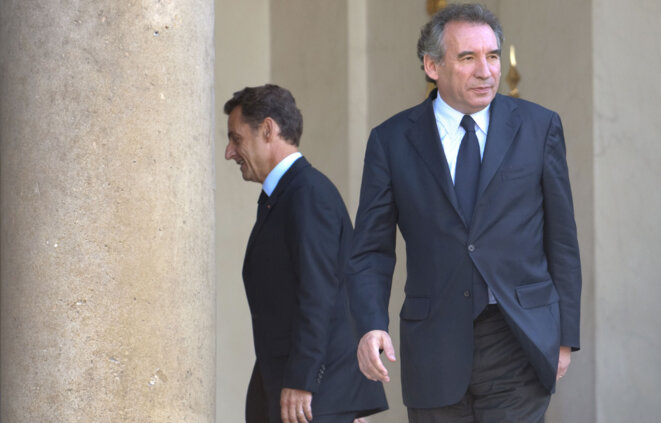 Nicolas Sarkozy et François Bayrou à l’Élysée, en 2009. Nicolas Sarkozy et François Bayrou à l’Élysée, en 2009.