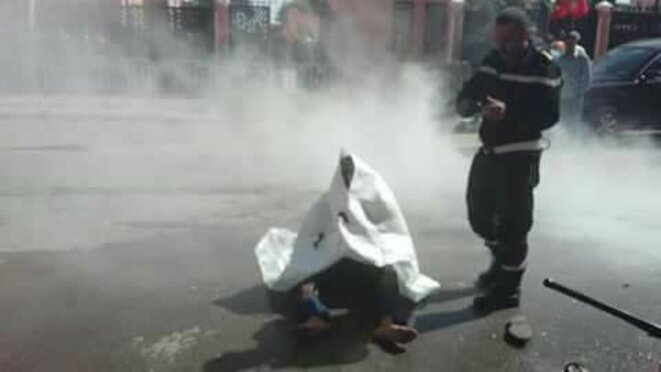Abdeslam Salihi tente de s'immoler par le feu © DR Abdeslam Salihi tente de s'immoler par le feu © DR