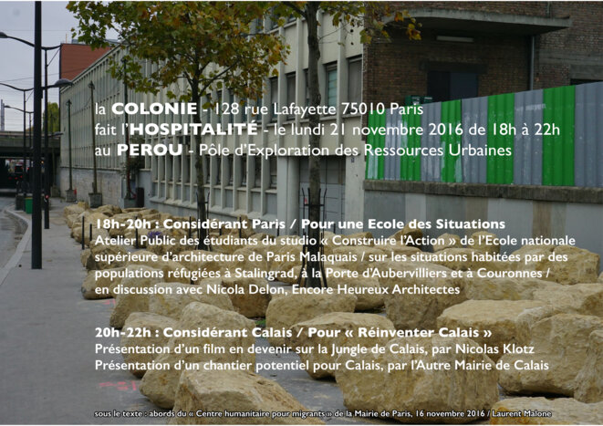 le PEROU à la Colonie / 21 novembre 2016 © PEROU le PEROU à la Colonie / 21 novembre 2016 © PEROU