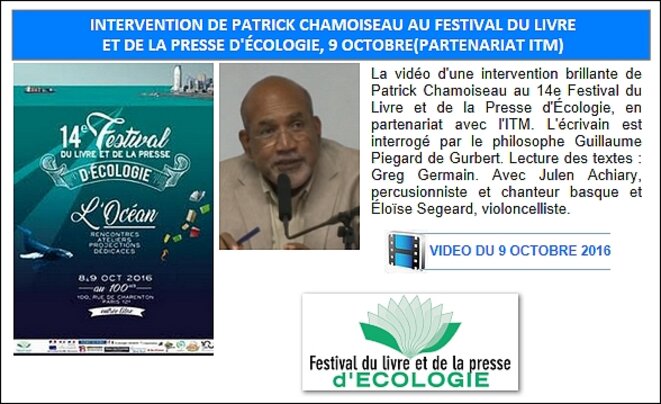 Ecoutez P. Chamoiseau parler d'écologie et de colonialisme