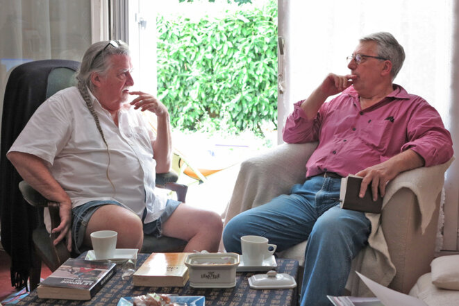 Hugues Vassal s'entretient avec Michel Puech © Solène Vassal Hugues Vassal s'entretient avec Michel Puech © Solène Vassal