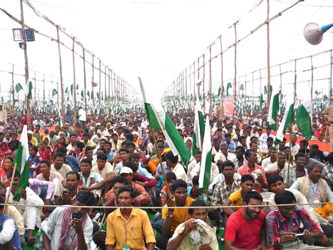 Début de la Jan Satyagraha, Gwalior, oct. 2012, cc BJ Début de la Jan Satyagraha, Gwalior, oct. 2012, cc BJ