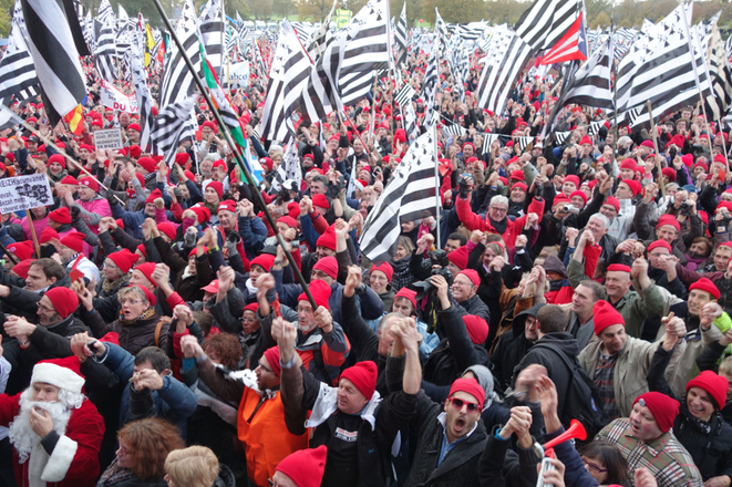 Manifestation des Bonnets rouges à Carhaix en décembre 2013 © Rachida El Azzouzi