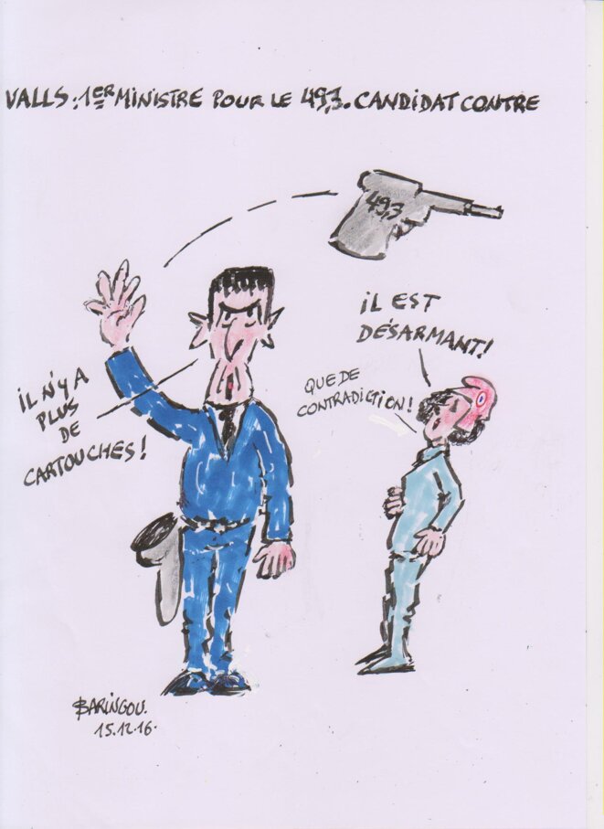 Valls:1er ministre pour le 49,3 et candidat contre