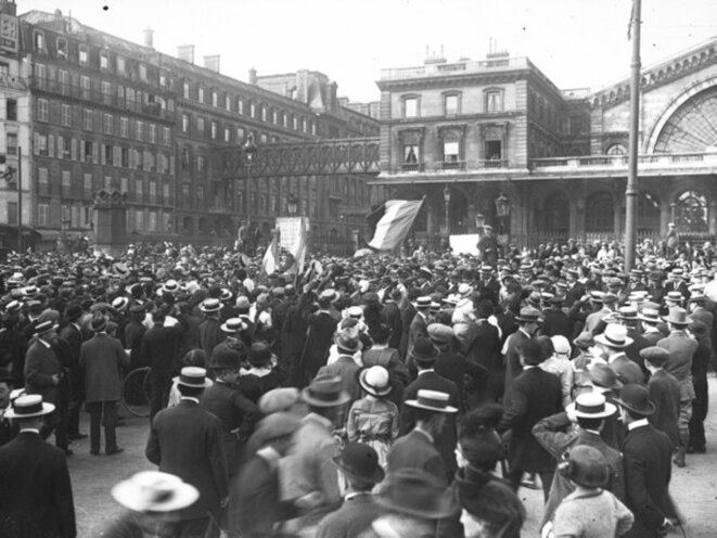 Mobilisation 1914 - Gare de l'Est © ©BNF Mobilisation 1914 - Gare de l'Est © ©BNF