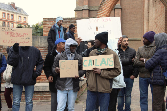 Manifestation de migrants le 22 décembre à Toulouse © ER Manifestation de migrants le 22 décembre à Toulouse © ER