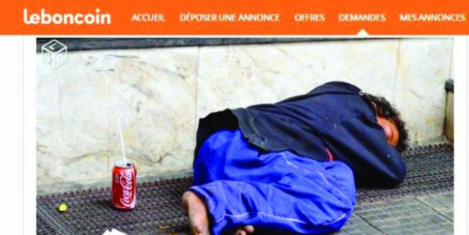 Quand le FN utilise un SDF pour sa propagande.