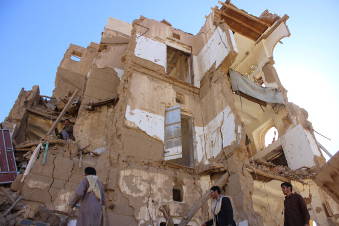Une maison bombardée par la coalition emmenée par l'Arabie saoudite au nord-ouest de Saada. © REUTERS/Naif Rahma Une maison bombardée par la coalition emmenée par l'Arabie saoudite au nord-ouest de Saada. © REUTERS/Naif Rahma