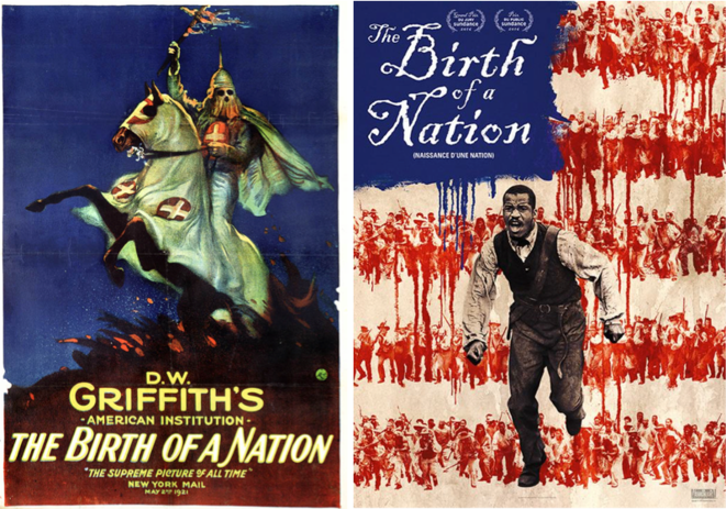 D.W. Griffith, « The Birth of a Nation », 1915. Nate Parker, « The Birth of a Nation », 2016. D.W. Griffith, « The Birth of a Nation », 1915. Nate Parker, « The Birth of a Nation », 2016.