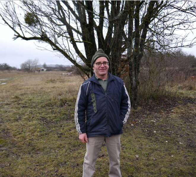 Jean-Pierre Simon, agriculteur près de Bure, 10 janvier 2017 (JL)