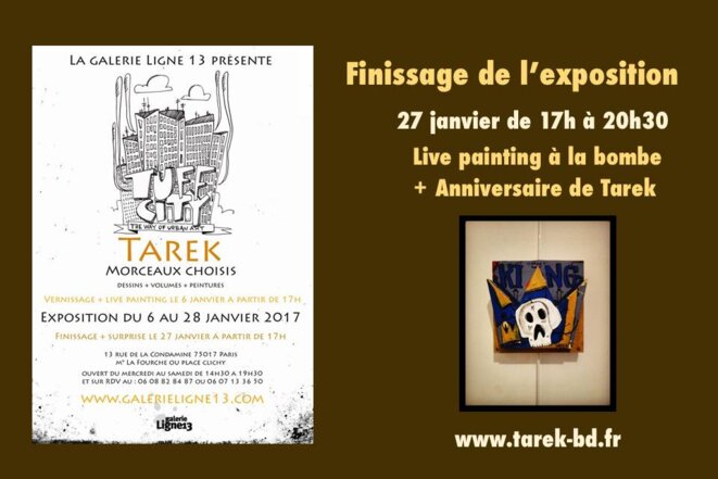 Finissage + surprise de l'expo "Morceaux choisis" de Tarek