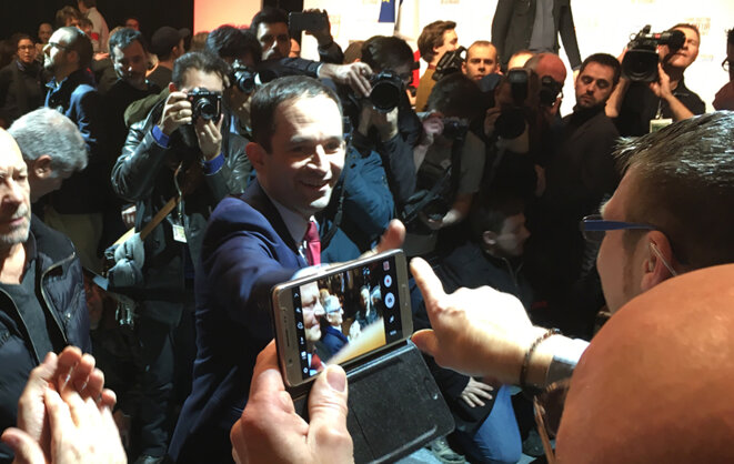 Benoît Hamon vendredi soir à Lille © CG