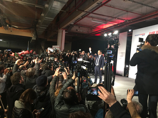 Benoît Hamon jeudi soir à Montreuil. © CG Benoît Hamon jeudi soir à Montreuil. © CG