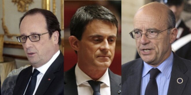 Rejected: President François Hollande and former prime ministers Manuel Valls and Alain Juppé.