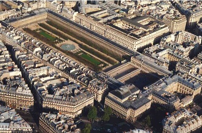 copie d'écran - le cc occupe l'aile Montpensier du Palais-Royal