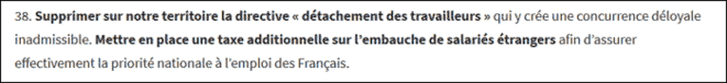 Supprimer sur notre territoire la directive « détachement des travailleurs » Supprimer sur notre territoire la directive « détachement des travailleurs »