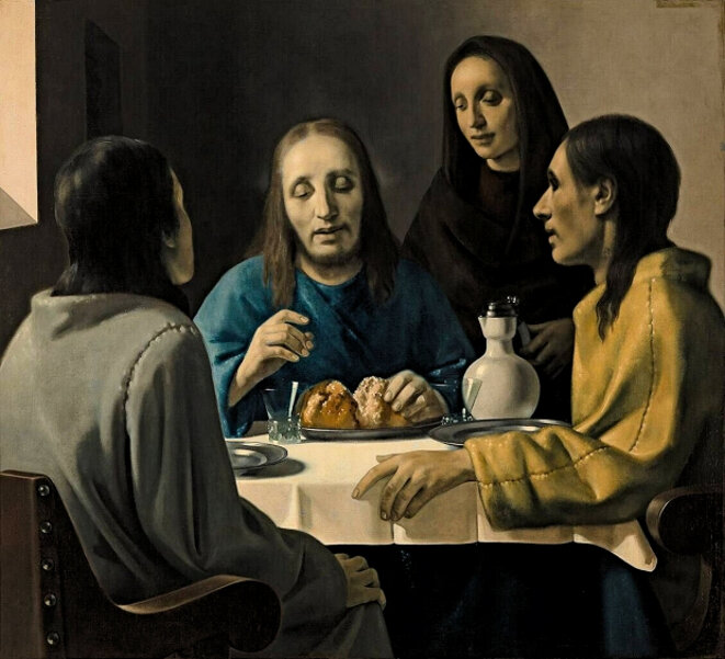 Faux Vermeer de Van Meegeren Le repas d'Emmaüs Faux Vermeer de Van Meegeren Le repas d'Emmaüs
