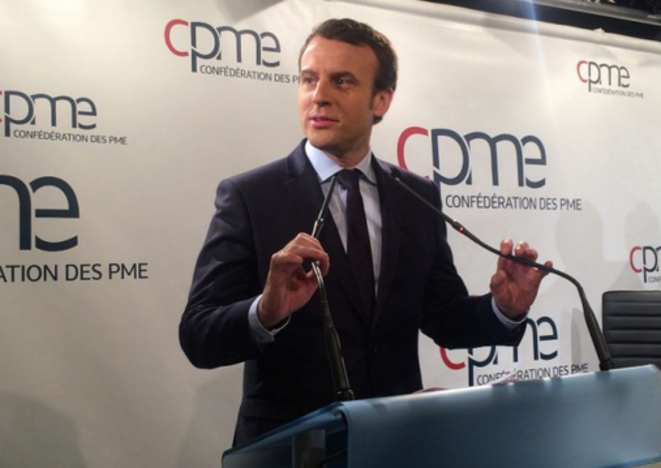 Emmanuel Macron débat à la CMPE, lundi 6 mars © Bactiactu