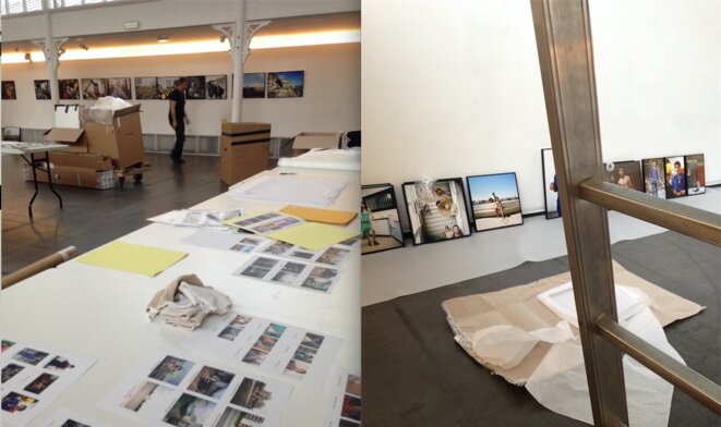 Montage de l'exposition, lundi 20 mars 2017 Montage de l'exposition, lundi 20 mars 2017