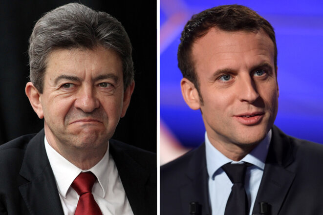 Jean Luc Mélenchon et Emmanuel Macron en 2017 © RTL