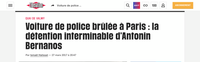 Libération relate la conférence de presse de la LDH sur le sort d' Antonin Bernanos