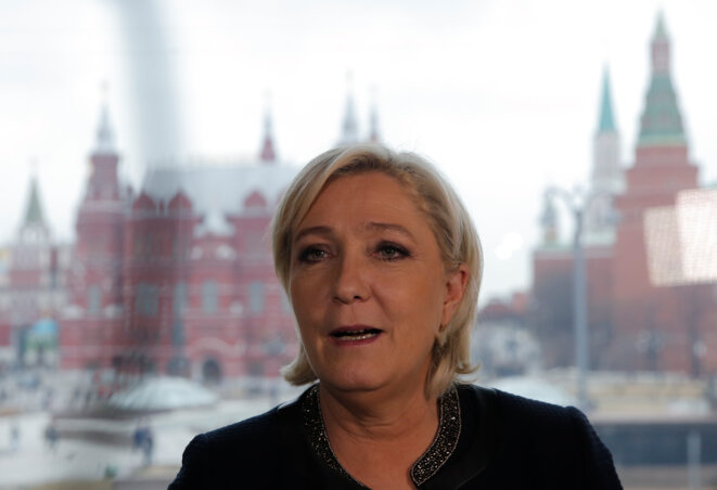 Marine Le Pen en visite à Moscou, le 24 mars 2017. © Reuters Marine Le Pen en visite à Moscou, le 24 mars 2017. © Reuters