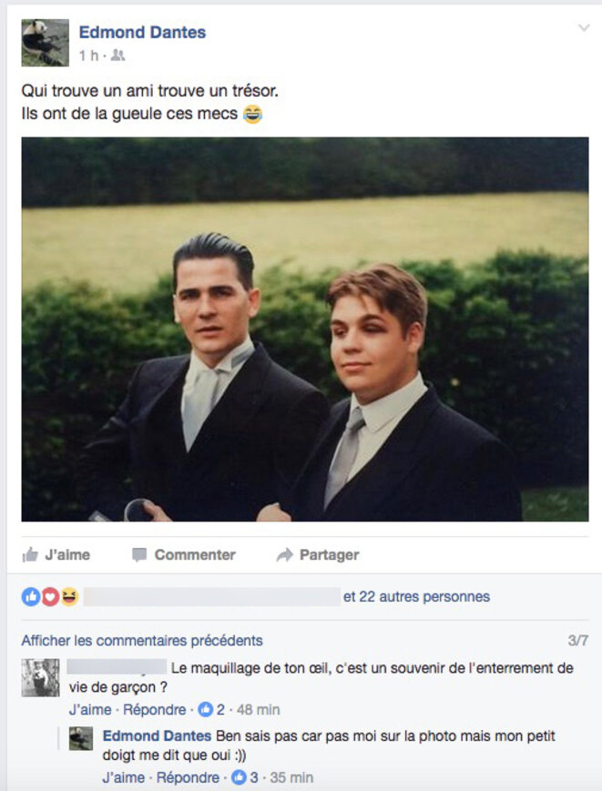 Frédéric Chatillon et Axel Loustau, en 1992. Photo postée en mars 2017. Frédéric Chatillon et Axel Loustau, en 1992. Photo postée en mars 2017.